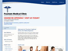 Tablet Screenshot of fountainmedicalclinic.com